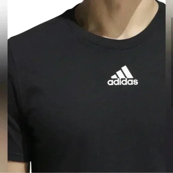 Adidas Mens Small Tee Shirt Black New With Tag - Picture 3 of 6